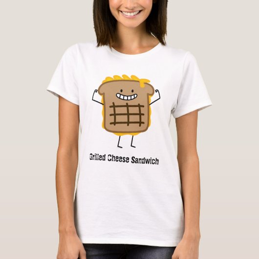 Happy Grilled Cheese Sandwich T-shirt (Voorkant)