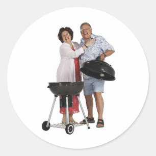 Happy Grilling Ronde Sticker