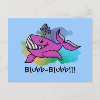 Happy Grinning Whale Briefkaart