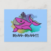 Happy Grinning Whale Briefkaart (Voorkant)