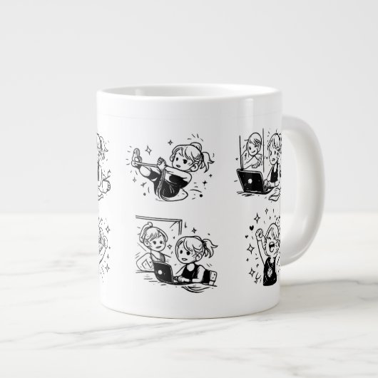 happy grote koffiekop (Voorkant rechts)