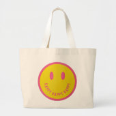 Happy Grote Tote Bag (Voorkant)
