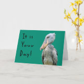 Happy Grouch Day Kaart met Grouchy Bird (Gele Bloem)