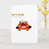 Happy Ground Hog Day Kaart (Gele Bloem)