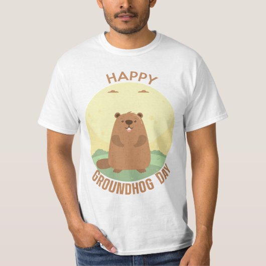 Happy Groundhog dag Essential T-Shirt (Voorkant)