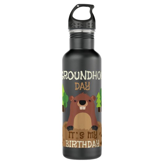 Happy Groundhog Day 2020 February 2 T-shirt Ground Waterfles (Voorkant)