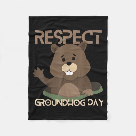 Happy Groundhog Day 2023 Lovers Costume Funny Grou Fleece Deken (Voorkant)