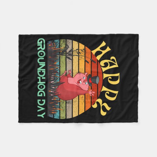 Happy Groundhog Day 2023 Lovers Costume Funny Grou Fleece Deken (Voorkant (Horizontaal))