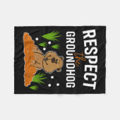 Happy Groundhog Day 2024 Family Funny Tees Fleece Deken (Voorkant (Horizontaal))