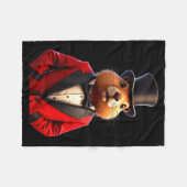 Happy Groundhog Day 2025 Groundhog Gentleman Hat _ Fleece Deken (Voorkant (Horizontaal))