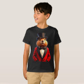 Happy Groundhog Day 2025 Groundhog Gentleman Hat _ T-shirt (Voorkant volledig)