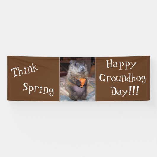Happy Groundhog Day Banner (Horizontaal)