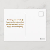 Happy Groundhog Day Briefkaart (Achterkant)