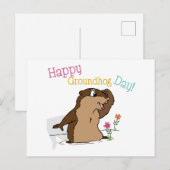Happy Groundhog Day Briefkaart (Voorkant / Achterkant)