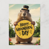 Happy Groundhog Day Briefkaart (Voorkant)