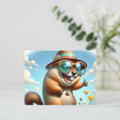 Happy Groundhog Day Briefkaart (Staand voorkant)