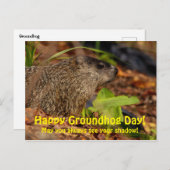 Happy Groundhog Day Briefkaart (Voorkant / Achterkant)