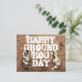 HAPPY GROUNDHOG DAY BRIEFKAART (Staand voorkant)