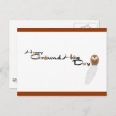 Happy Groundhog Day Briefkaart (Voorkant / Achterkant)