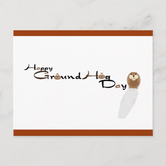 Happy Groundhog Day Briefkaart (Voorkant)