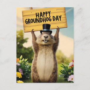 Happy Groundhog Day Briefkaart
