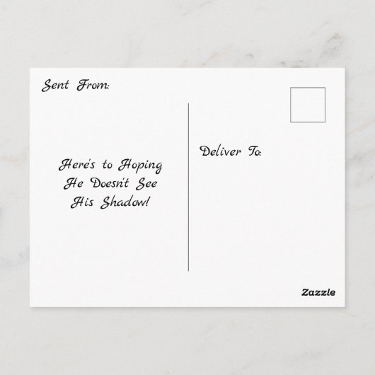 Happy Groundhog Day Briefkaart (Achterkant)