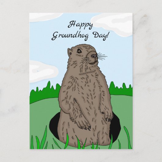 Happy Groundhog Day Briefkaart (Voorkant)