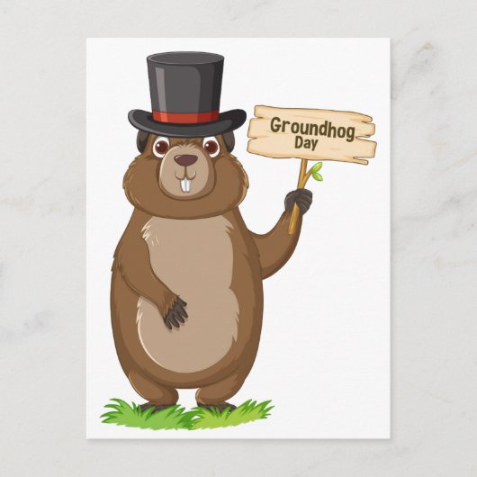 Happy Groundhog Day Briefkaart (Voorkant)