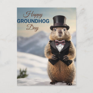 Happy Groundhog Day Briefkaart