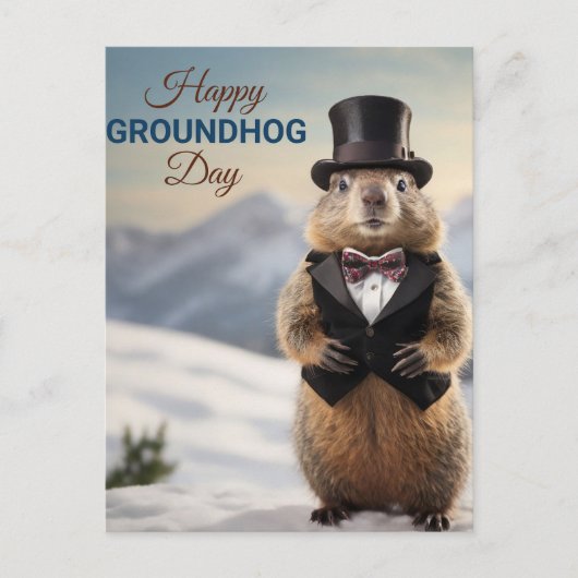 Happy Groundhog Day Briefkaart (Voorkant)