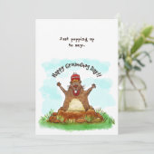 Happy Groundhog Day Card Kaart (Staand voorkant)