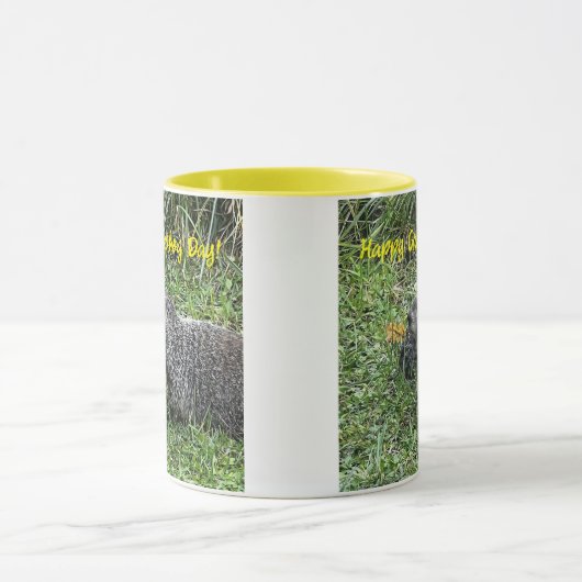 Happy Groundhog Day, custom mugs. Mok (Midden)