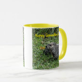Happy Groundhog Day, custom mugs. Mok (Voorkant rechts)