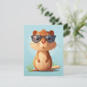 Happy Groundhog Day Cute Colorful Woodchuck  Feestdagenkaart (Staand voorkant)