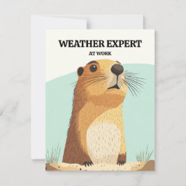 Happy Groundhog Day Cute Colorful Woodchuck  Feestdagenkaart
