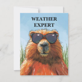 Happy Groundhog Day Cute Colorful Woodchuck  Feestdagenkaart