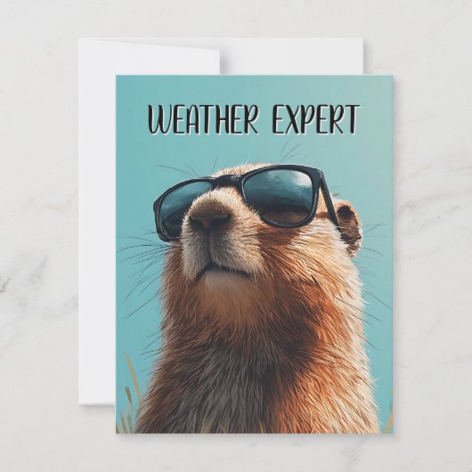 Happy Groundhog Day Cute Colorful Woodchuck Feestdagenkaart (Voorkant)