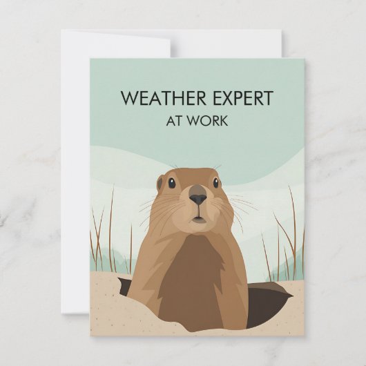 Happy Groundhog Day Cute Colorful Woodchuck  Feestdagenkaart (Voorkant)