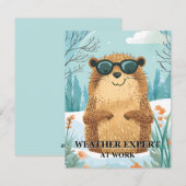 Happy Groundhog Day Cute Colorful Woodchuck  Feestdagenkaart (Voorkant / Achterkant)