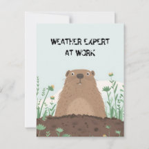 Happy Groundhog Day Cute Colorful Woodchuck