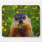 Happy Groundhog Day Eating Flower Muismat (Voorkant)