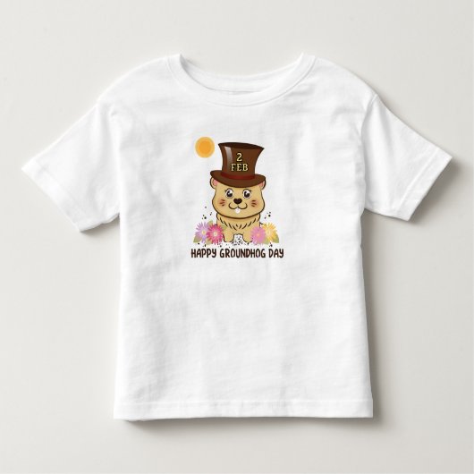 HAPPY GROUNDHOG DAY FEB 2 KINDEREN KINDER SHIRTS (Voorkant)