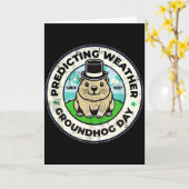 Happy Groundhog Day February 2nd Phils Weather Pre Kaart (Gele Bloem)