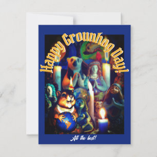 Happy Groundhog Day Feestdagenkaart