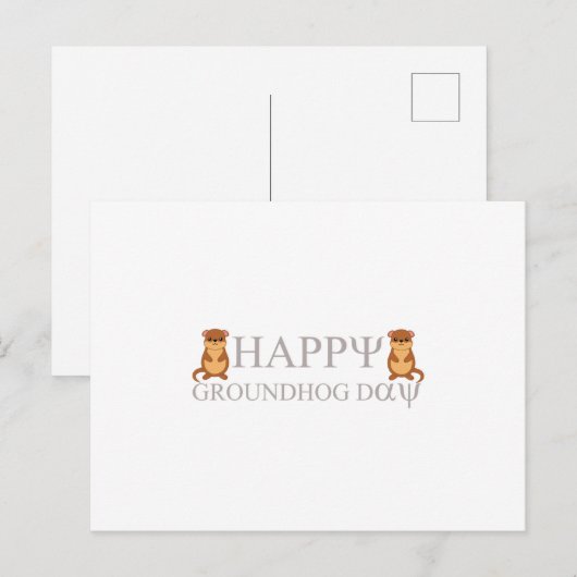 happy Groundhog Day Feestdagenkaart (Voorkant / Achterkant)