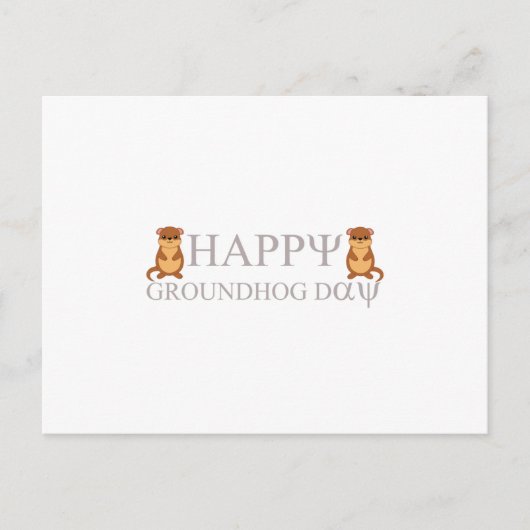 happy Groundhog Day Feestdagenkaart (Voorkant)