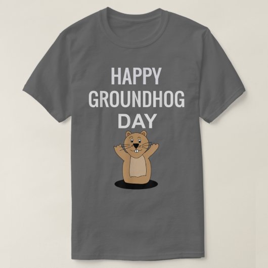 Happy Groundhog Day - Funny Groundhog Day Shirt (Design voorkant)