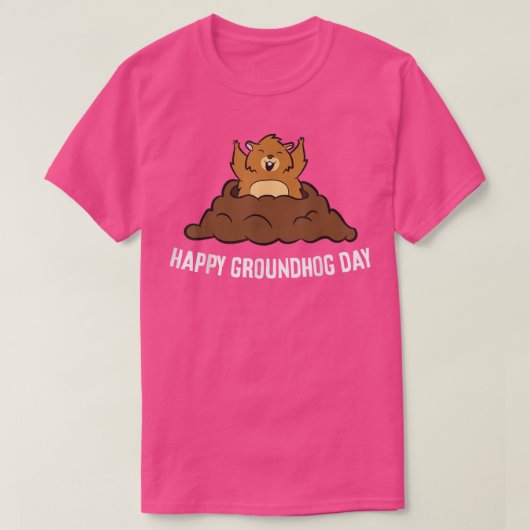 Happy Groundhog Day Funny Groundhog T-shirt (Design voorkant)