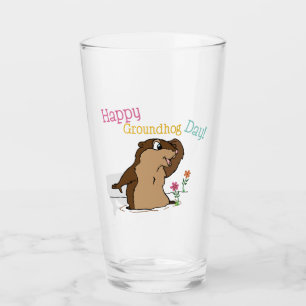 Happy Groundhog Day Glas