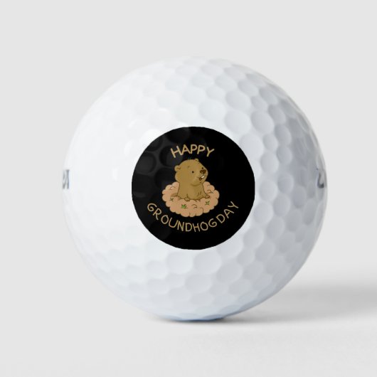 Happy Groundhog Day Golfballen (Voorkant)